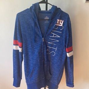 NY Giants blue lightweight full zip sweatshirt Small